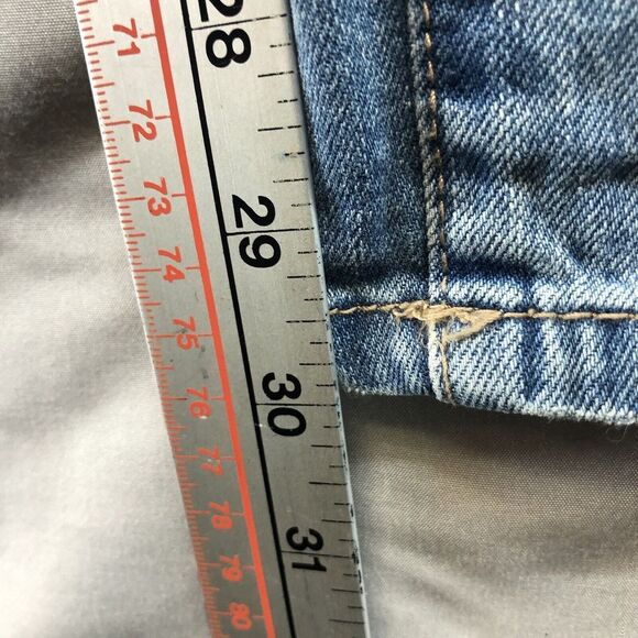 NY&C SOHO Distressed Curvy Boyfriend Stretch Denim Jeans Size 12 Women New Stain - Picture 13 of 15